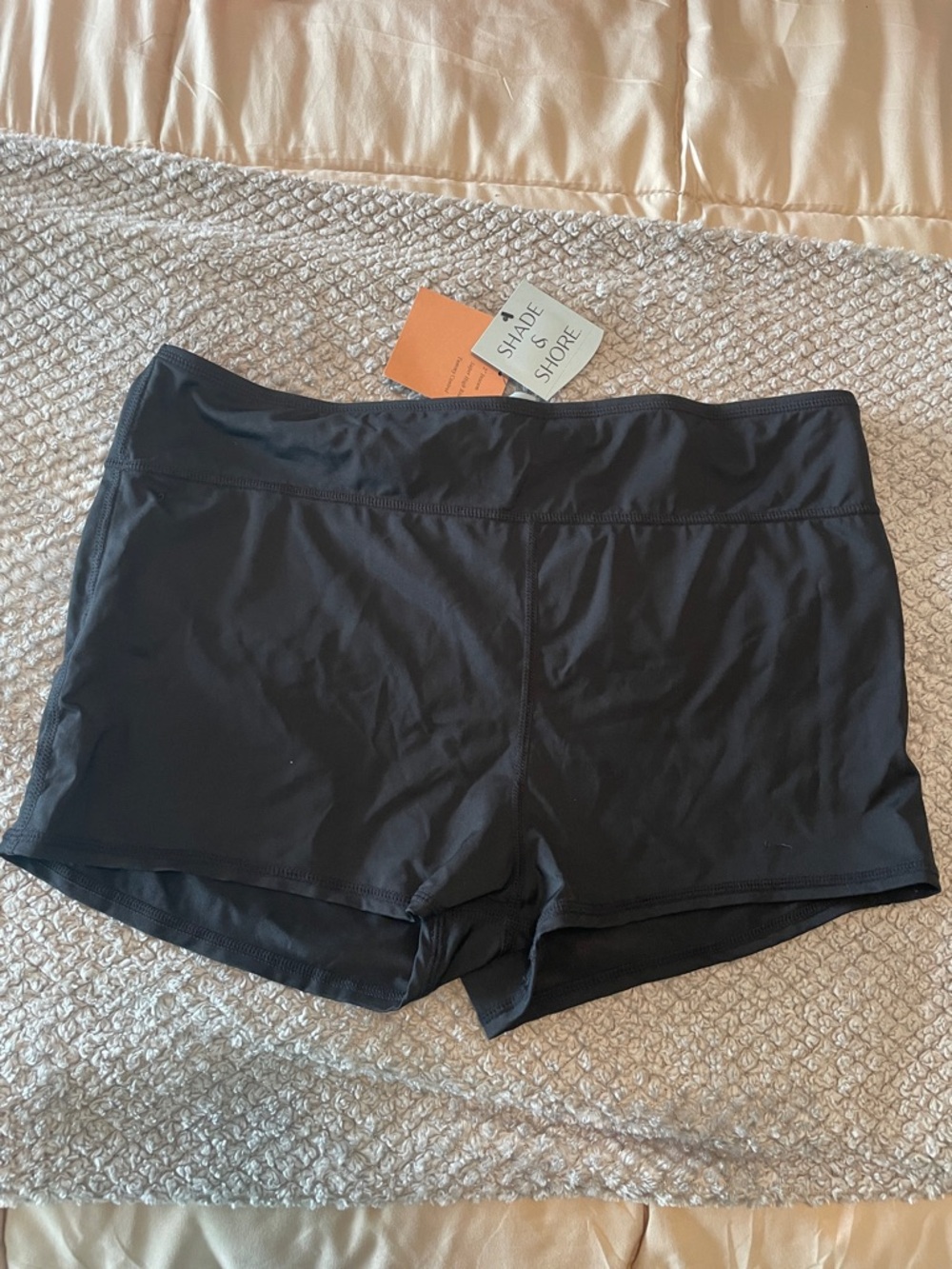 NWT Shade & Shore Black Athletic Swim Shorts